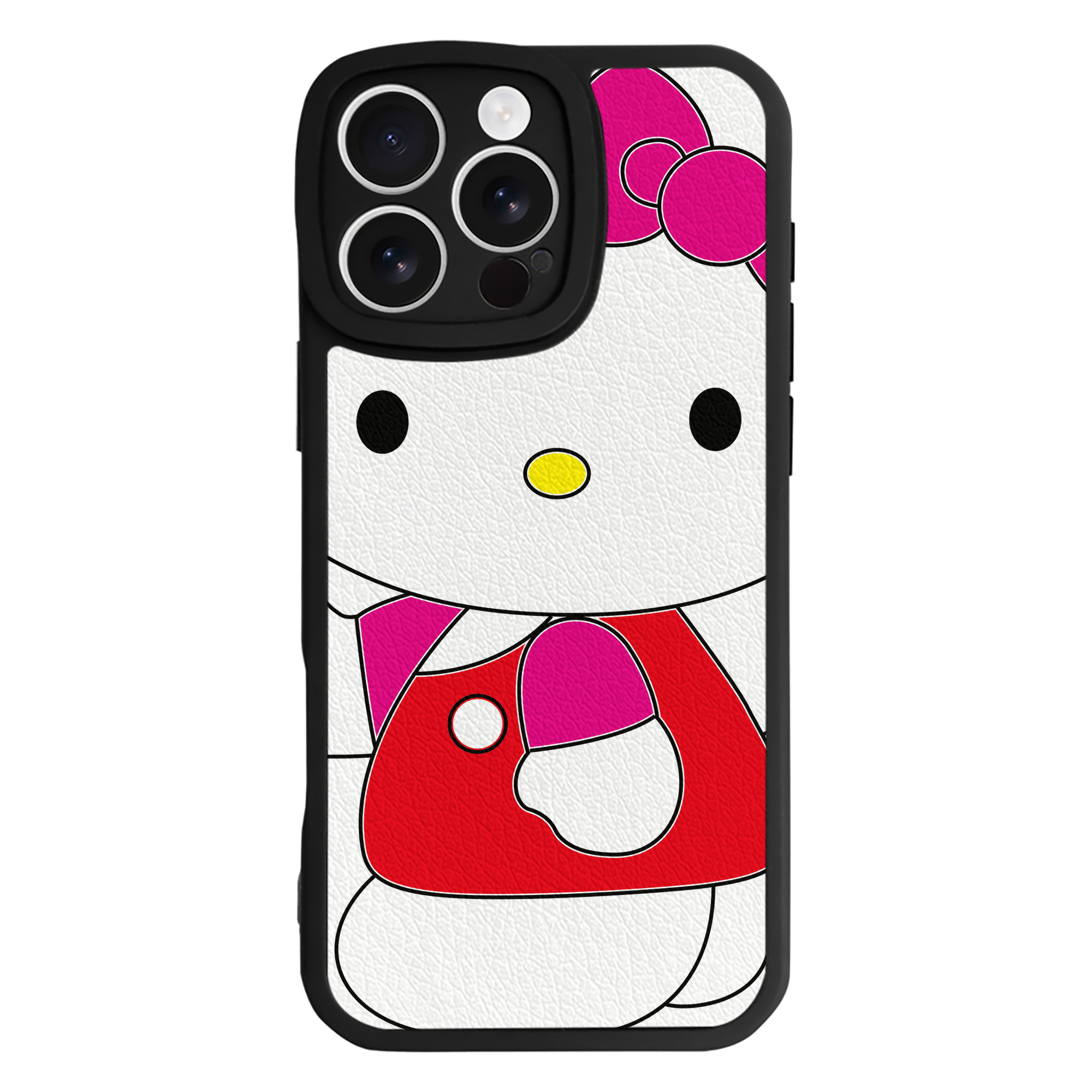 （画像用） Hello Kitty ハローキティ 【iPhone 16シリーズ対応】シリコンスマホケース（レザー調） 材質：シリコン